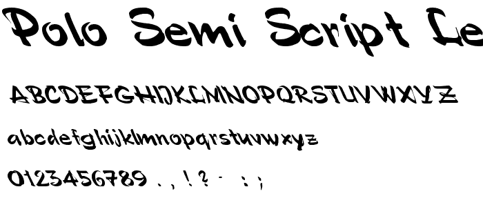 Polo Semi Script Leftified font